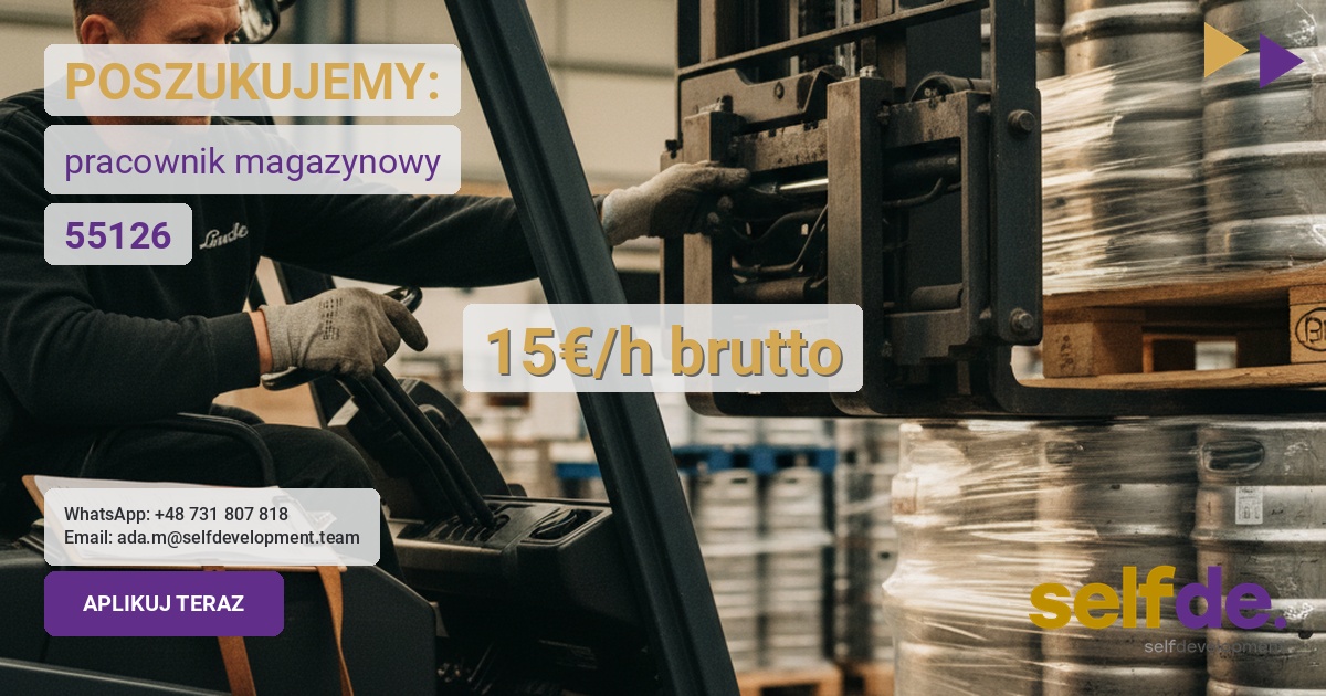 Praca jako pracownik magazynowy w 55126