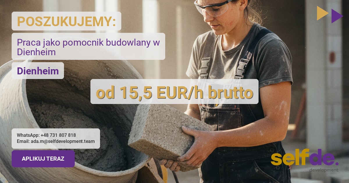 Praca jako pomocnik budowlany w 55276 Dienheim